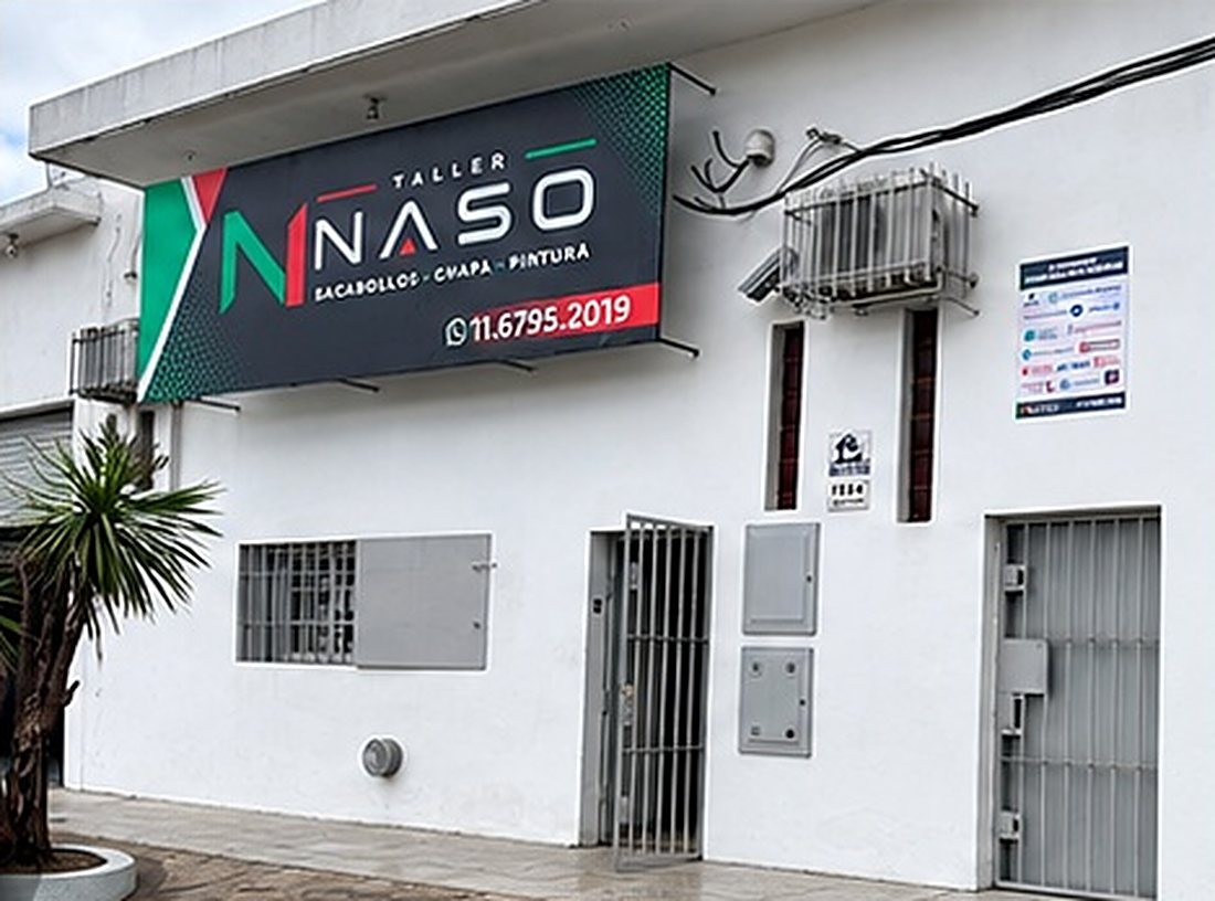 Frente de Taller Naso en Edison 1245, San Miguel